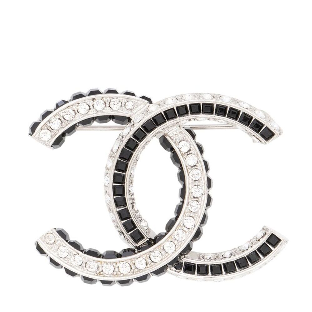 Chanel Strass Crystal CC Brooch